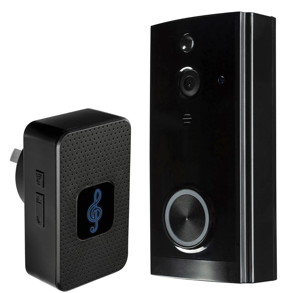 Buy Smart Switches & Plugs Australia Smart Doorbell 24V Chime 240V Black Polycarbonate - 22163/06
