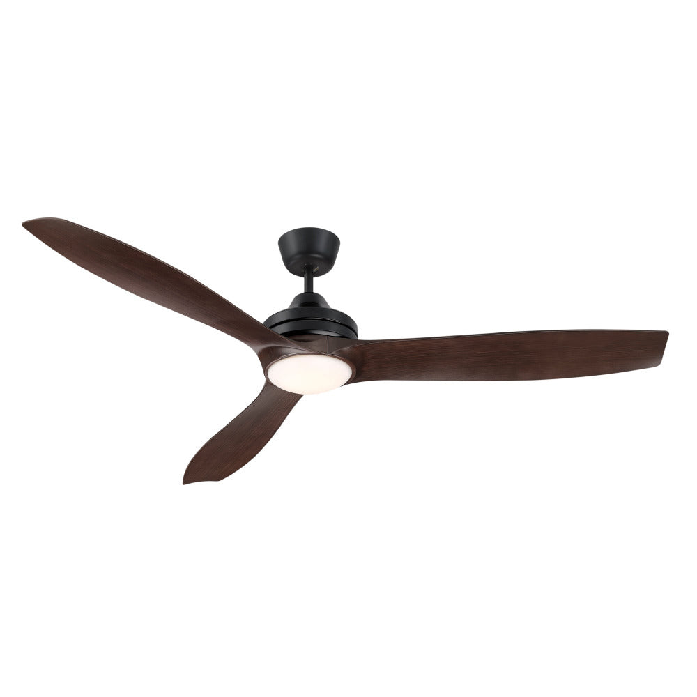 Buy DC Ceiling Fans With Light Australia Lora DC Ceiling Fan 60" Black LED Light Black - FC1138153BK