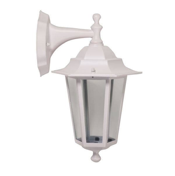Buy Outdoor Wall Lanterns Australia ASCOT Outdoor Wall Lantern Down Light White Metal / Clear Glass - OL7401WH