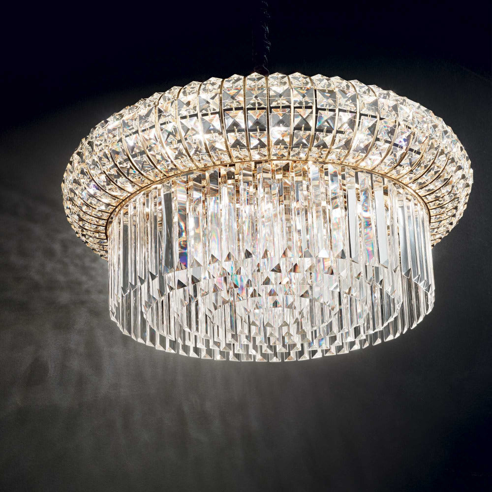 Buy Crystal Pendant Lights Australia Nabucco Sp12 Crystal Pendant 12 Lights Metal / Crystal - 237794