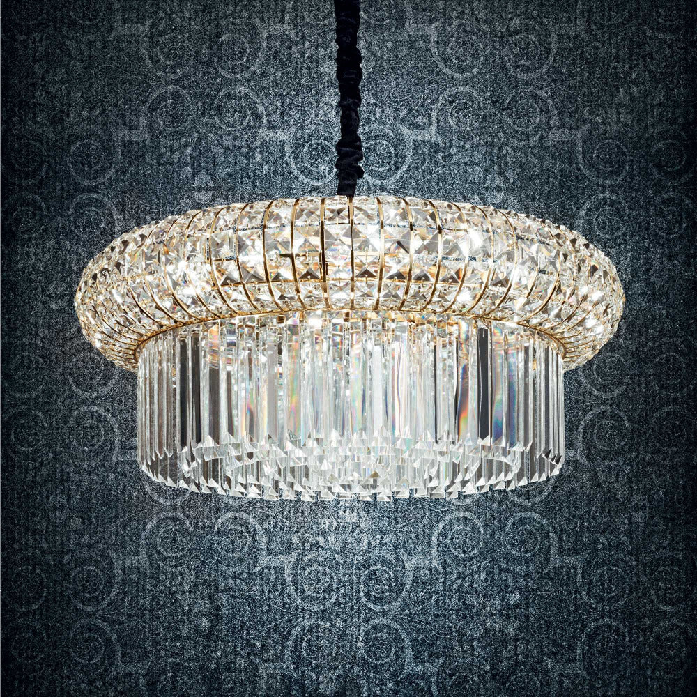 Buy Crystal Pendant Lights Australia Nabucco Sp12 Crystal Pendant 12 Lights Metal / Crystal - 237794