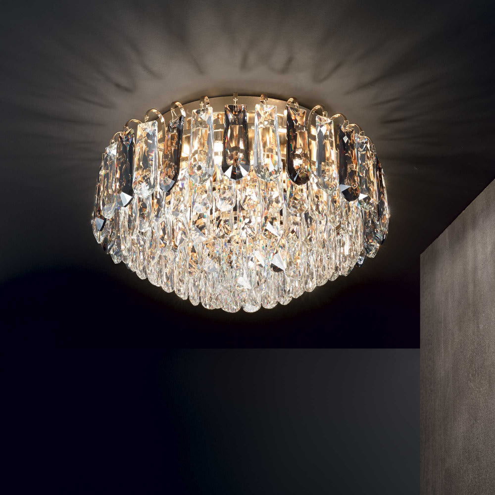 Buy Ceiling Crystals Australia Magnolia Pl7 Ceiling Crystal 7 Lights Gold Metal / Crystal - 241296