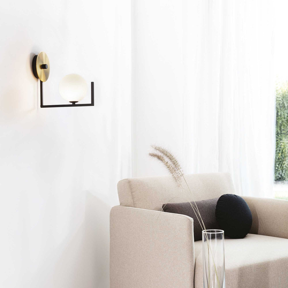 Buy Wall Sconce Australia Birds Ap1 Wall Sconce Black Metal / Brass - 273655
