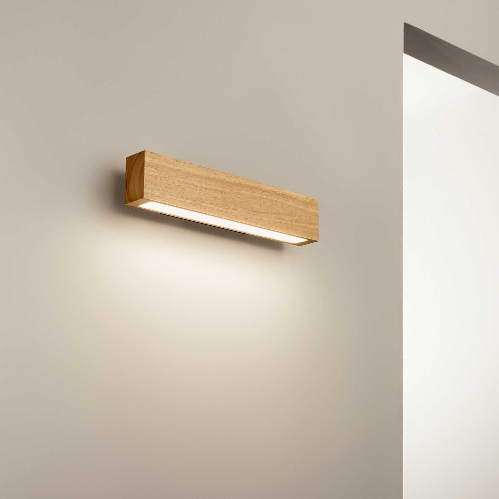 Buy Wall Sconce Australia Craft Ap Wall Sconce W400mm Wood Polycarbonate 3000K - 284477