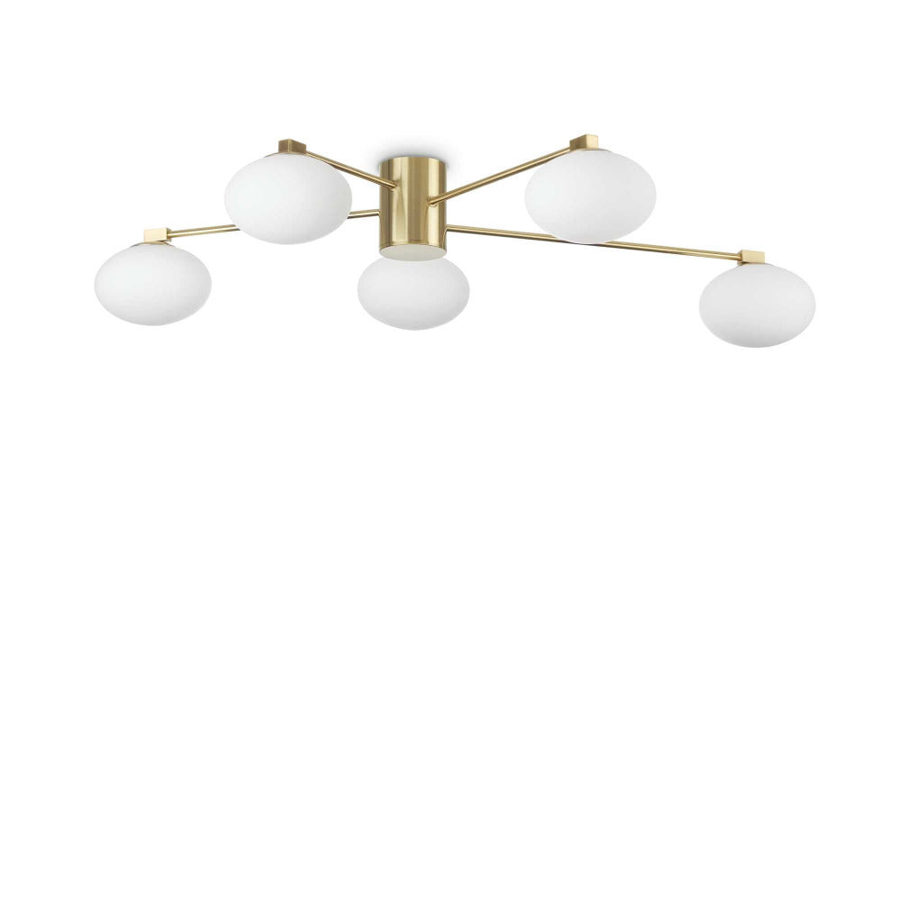 Buy Semi-Flush Mount Lights Australia Hermes Pl5 Semi-Flush Mount 5 Lights Brass Metal - 288277