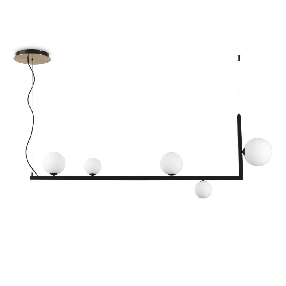Buy Pendant Lights Australia Birds Pl5 Pendant 5 Lights Black Metal / Brass - 273648