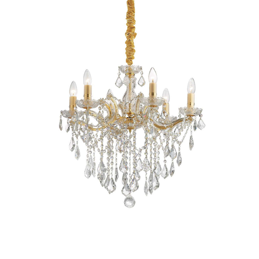 Buy Chandeliers Australia Florian Sp6 Chandelier 6 Lights Glass & Metal - 0356