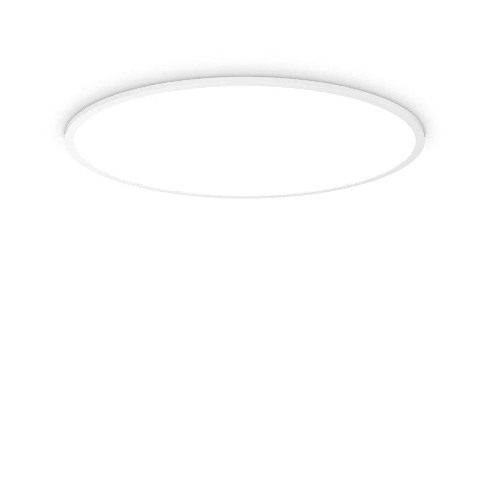 Fly Pl Slim Round LED Oyster Light W900mm White Aluminium 4000K - 306698