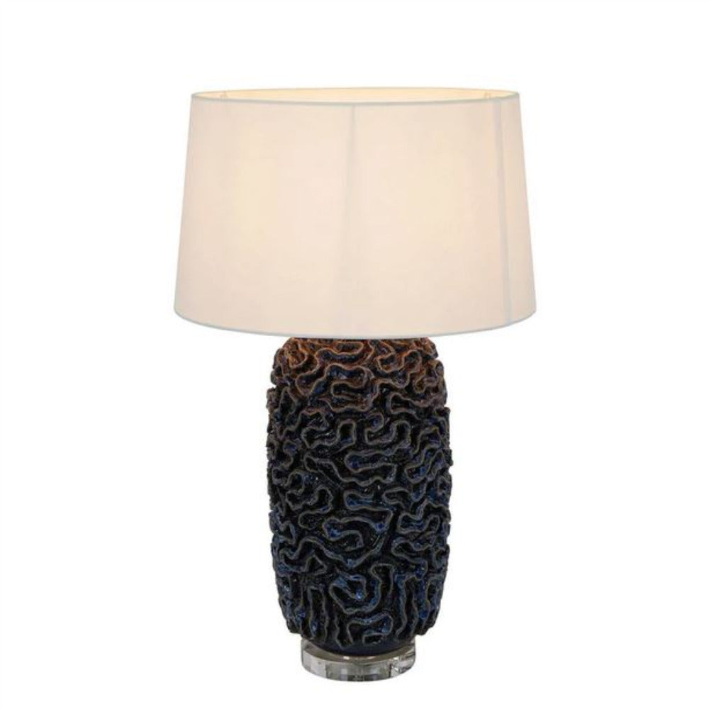 Buy Table Lamps Australia Zambezi Table Lamp Blue Ceramic - ELTIQ103171B