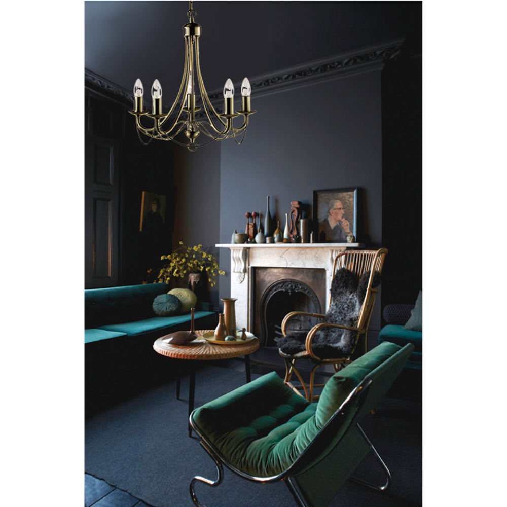 Buy Chandeliers Australia Zanzibar Chandelier 5 Light - Antique Brass - LL002CH015AB