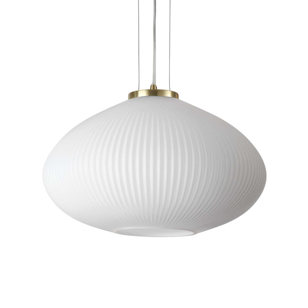 Buy Pendant Lights Australia Plisse' Sp1 Pendant Light W450mm Brass Glass - 285191