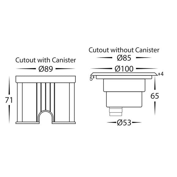 Buy Inground Lights Australia Split Inground Light 12V DC W100mm 316 Stainless Steel 3 CCT - HV1841T