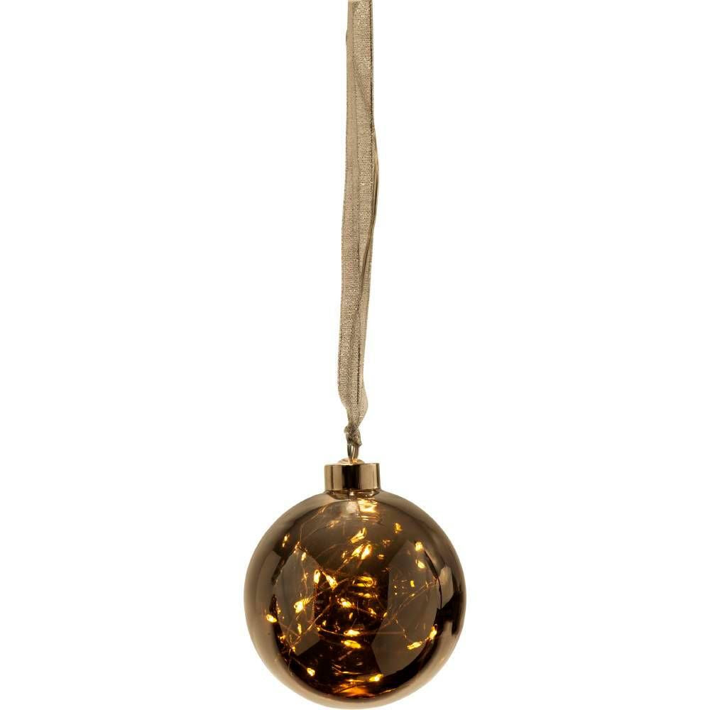 Buy Christmas Lights Australia XMAS Glow Hang Ball DEC Black Transparent/Silver- 410592
