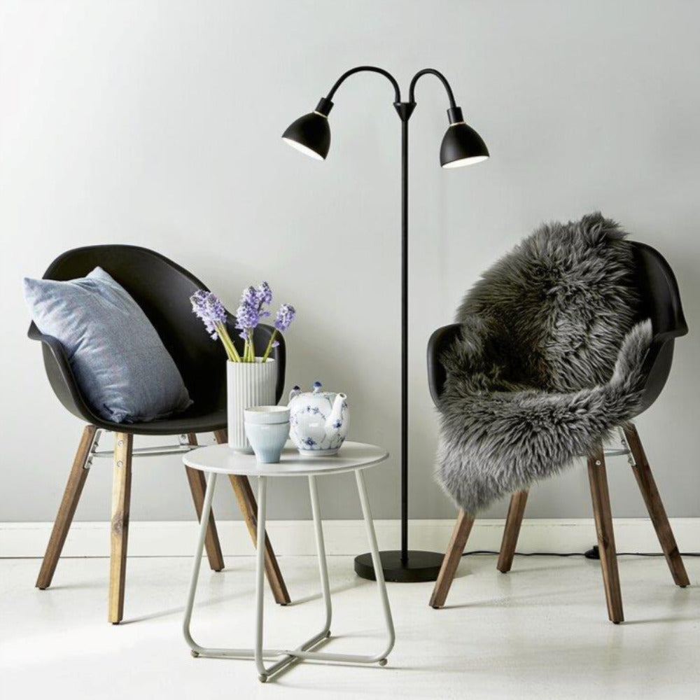 Buy Floor Lamps Australia Ray 2 Light Floor Lamp Black - 63224003