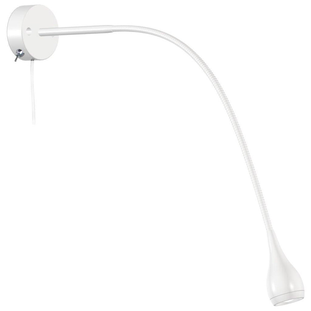 Buy Bedside Reading Lights Australia Drop Wall Light Aluminium White - 320131