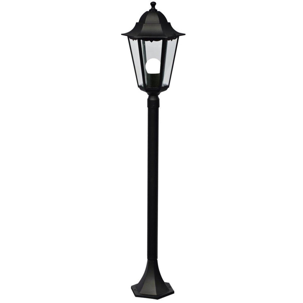 Buy Post Lights Australia Cardiff 1 Light Garden Black, Clear - 74398003
