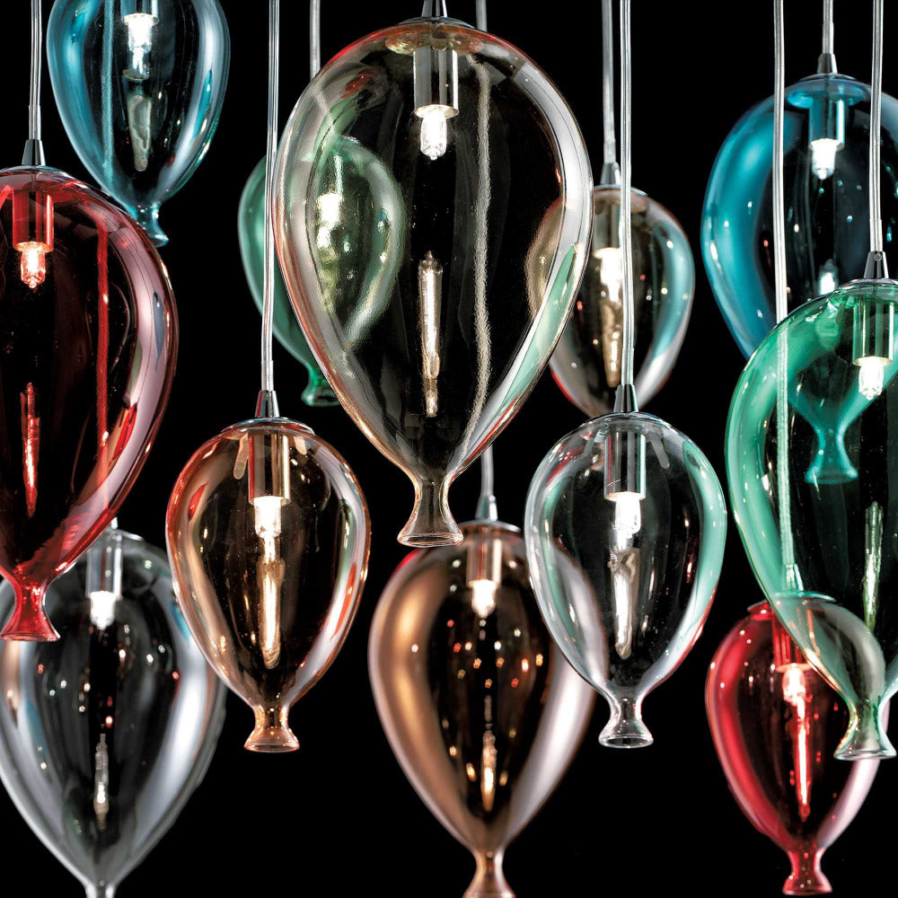 Buy Cluster Pendants Australia Clown Sp12 Cluster Pendant 12 Lights Polichrome Metal / Glass - 100951