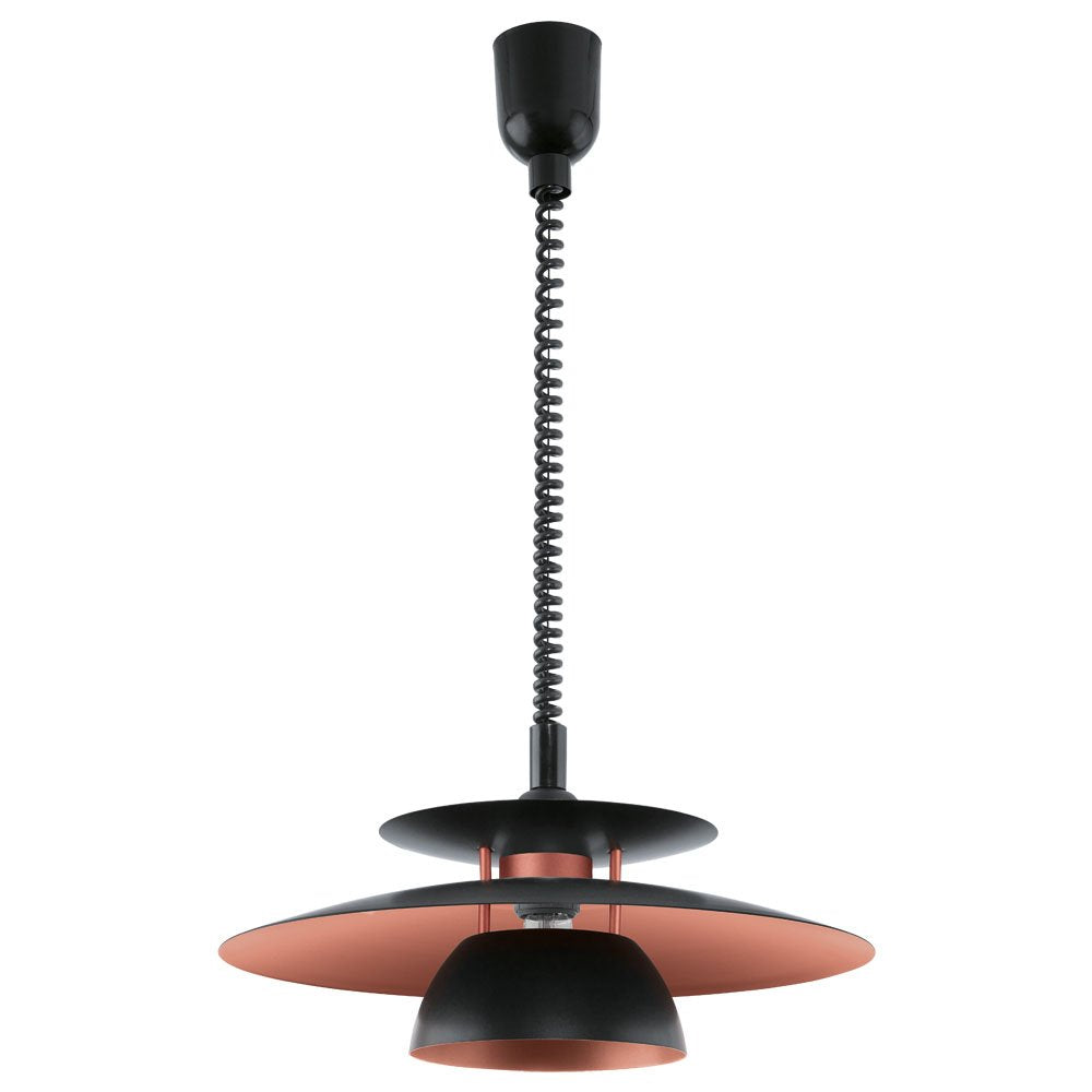 Buy Pendant Lights Australia Brenda 1 Light Pendant Black & Copper 430mm - 31666