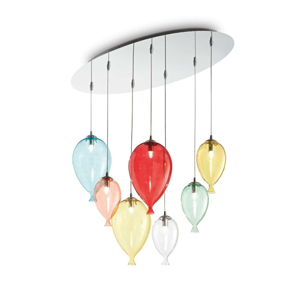 Buy Cluster Pendants Australia Clown Sp7 Cluster Pendant 7 Lights Polichrome Metal / Glass - 100937