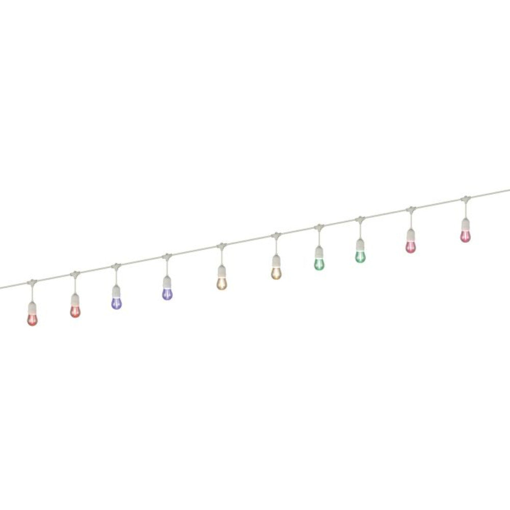 Buy Festoon Lights Australia Solar Festoon 10 Lights 12V Black Plastic 2700K - 205718N