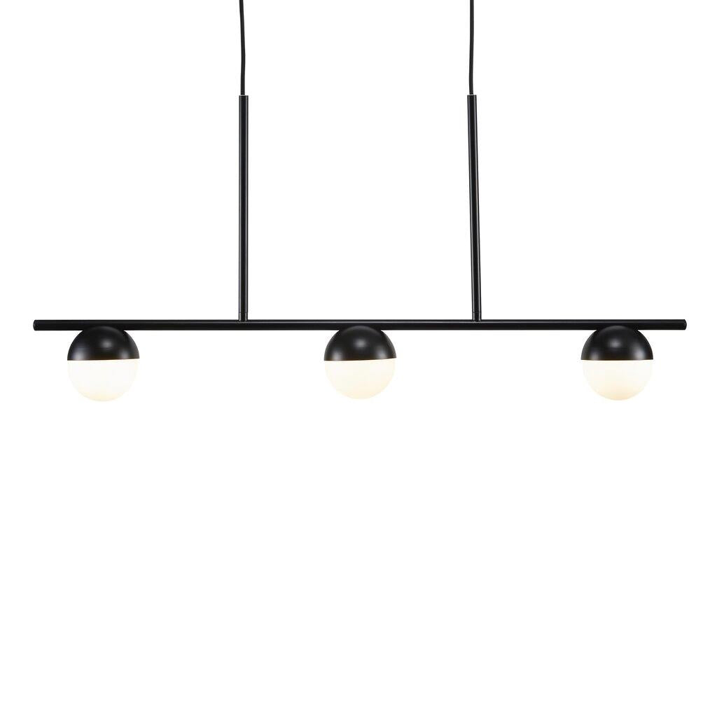 Buy Island Pendant Lights Australia Contina 3 Light Pendant Black, Opal - 2010953003