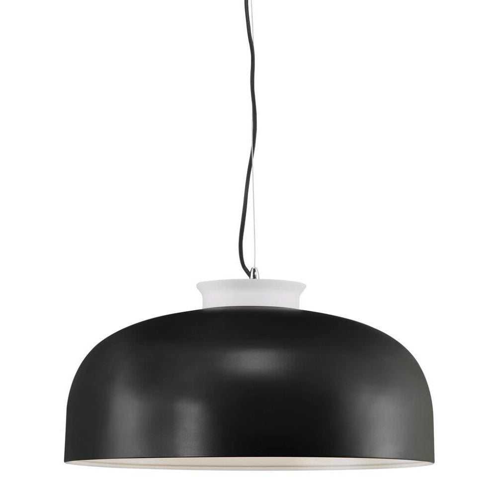 Buy Pendant Lights Australia Miry 1 Light Pendant Black, Opal - 2010733003