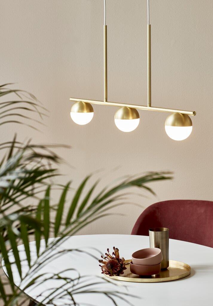 Buy Island Pendant Lights Australia Contina 3 Light Pendant Brass, Opal - 2010953035