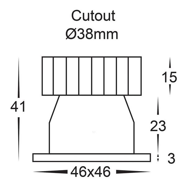 Buy Recessed LED Downlights Australia Niche Square Recessed LED Downlight White Aluminium 3 CCT - HV5701T-WHT