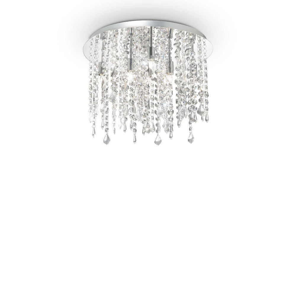 Royal Pl8 Ceiling Crystal 8 Lights Chrome Metal - 052991