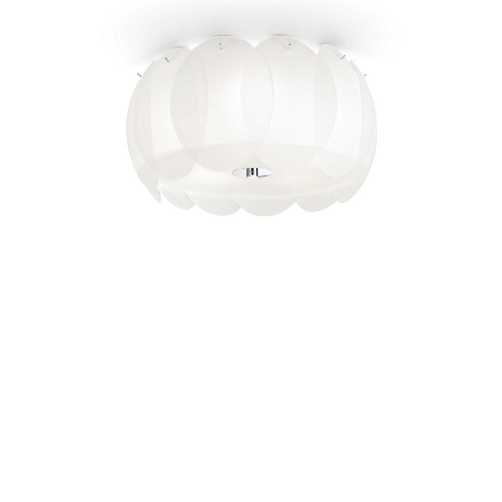 Buy Flush Mount Lights Australia Ovalino pl5 Flush Mount 5 Lights White Glass - 093963