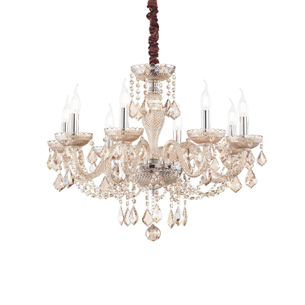 Buy Chandeliers Australia Rose Sp8 Chandelier 8 Lights Amber Glass - 166889