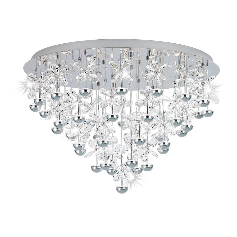 Buy Ceiling Crystals Australia Pianopoli 43 LED Luminaire Chrome & Crystal - 39246