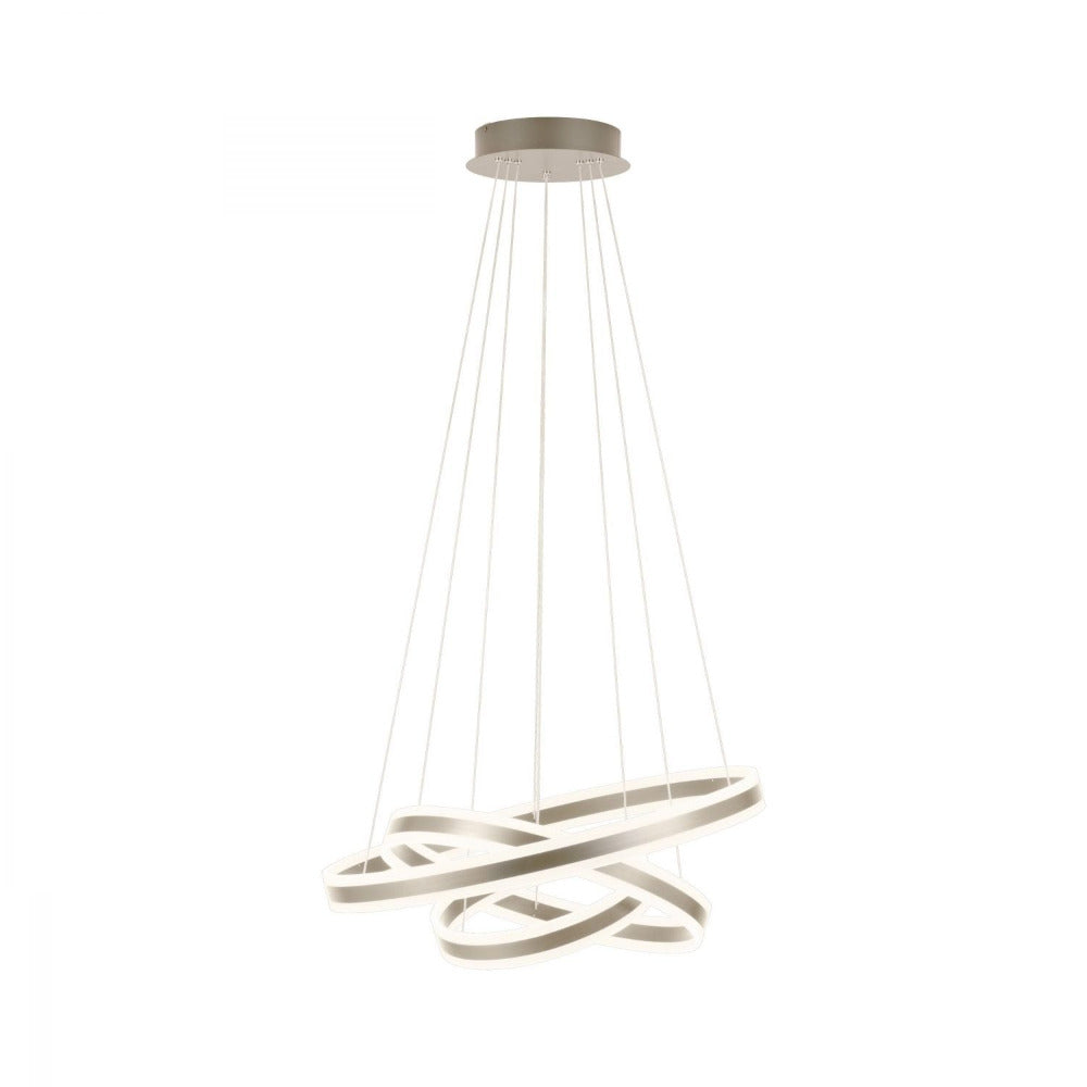 Buy LED Pendants Australia Tonarella 3 LED Pendant Champagne & Satine Nickel - 39314