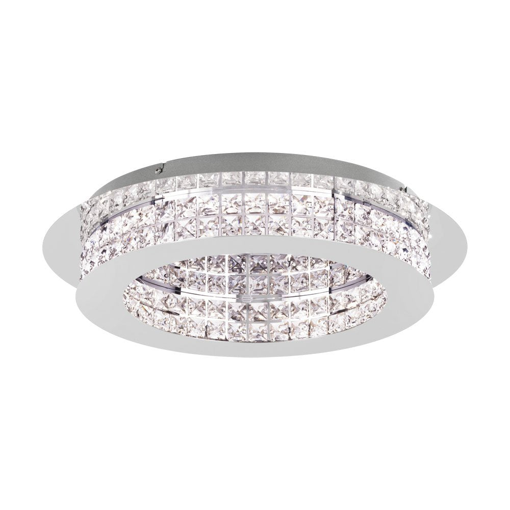 Buy Flush Mount Lights Australia Principe Ceiling LED Chrome & Crystal 500mm - 39401