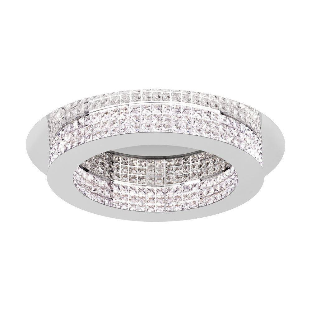 Buy Flush Mount Lights Australia Principe Ceiling LED Chrome & Crystal 700mm - 39402