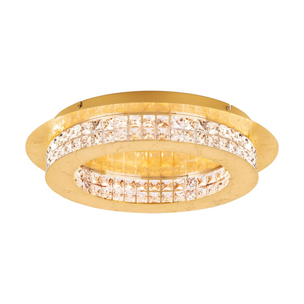 Buy Flush Mount Lights Australia Principe Ceiling LED Gold Coloured & Crystal 500mm - 39405