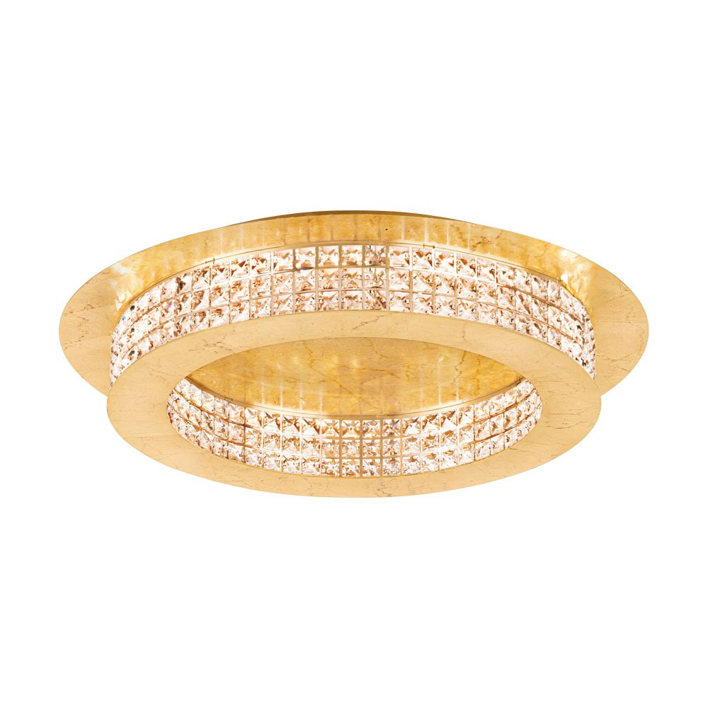 Buy Flush Mount Lights Australia Principe Ceiling LED Gold Coloured & Crystal 700mm - 39406
