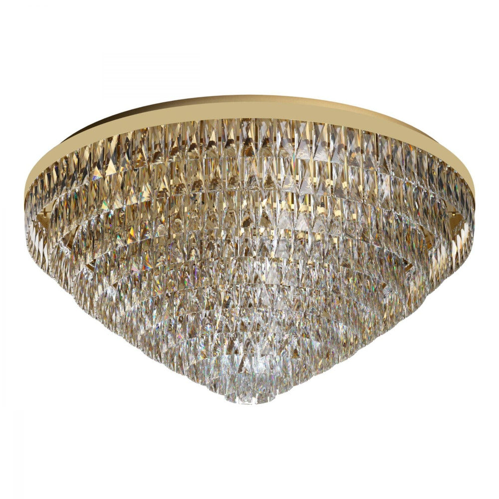 Valparaiso 25 Light Ceiling Gold Coloured & Crystal 980mm - 39461