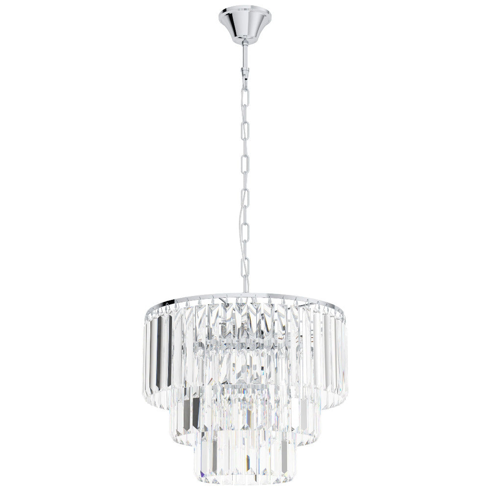 Buy Ceiling Crystals Australia Agrigento 5 Light Crystal Pendant Chrome - 39483N
