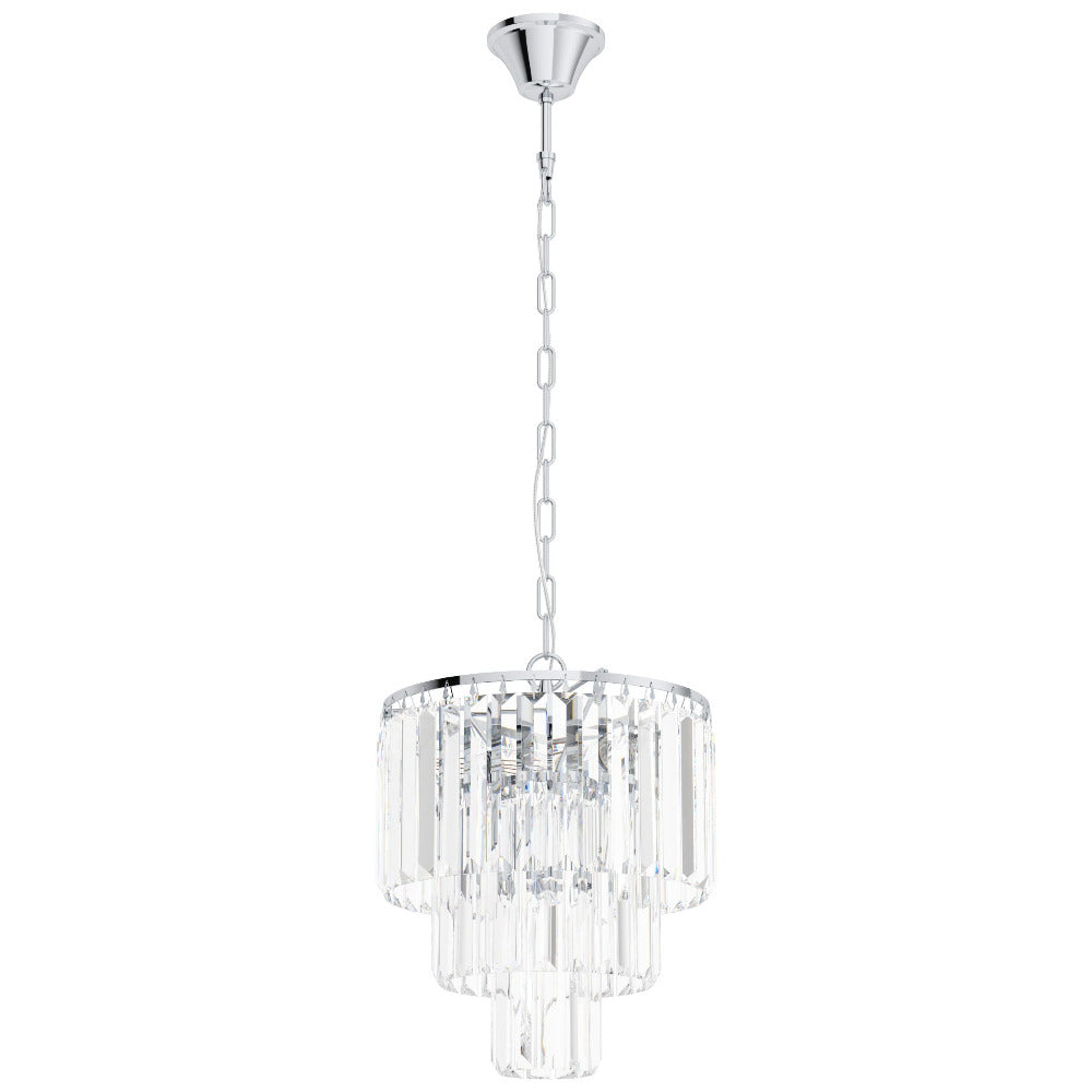 Buy Ceiling Crystals Australia Agrigento 4 Light Crystal Pendant Chrome - 39484N