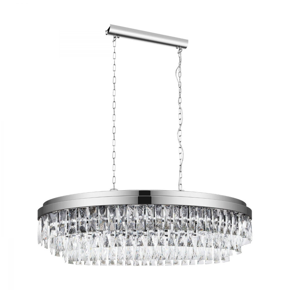 Buy Pendant Lights Australia Valparaiso 10 Light Pendant Chrome & Crystal - 39494