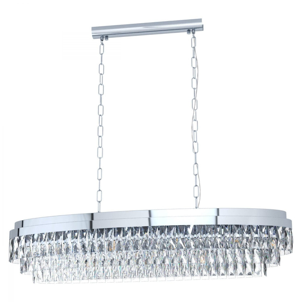 Buy Pendant Lights Australia Valparaiso 13 Light Pendant Chrome & Crystal - 39495