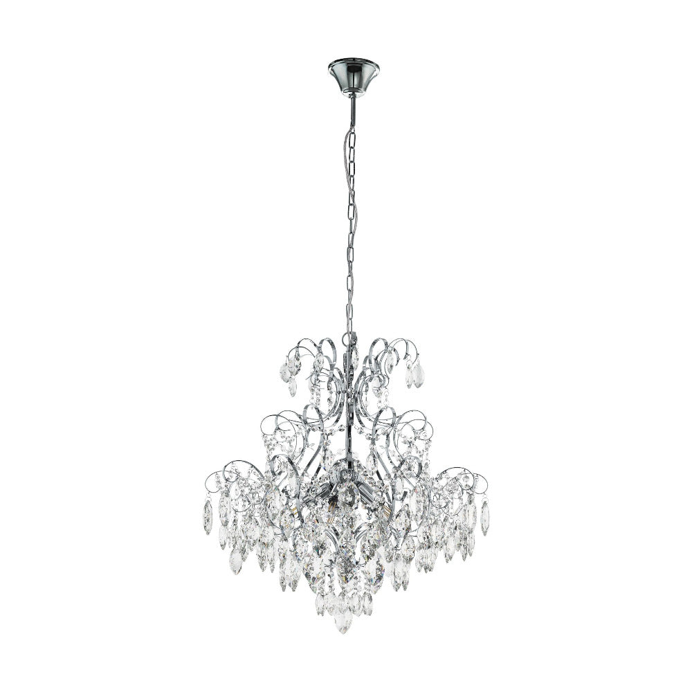 Buy Ceiling Crystals Australia Fenoullet 5 Light Crystal Pendant Chrome - 39523