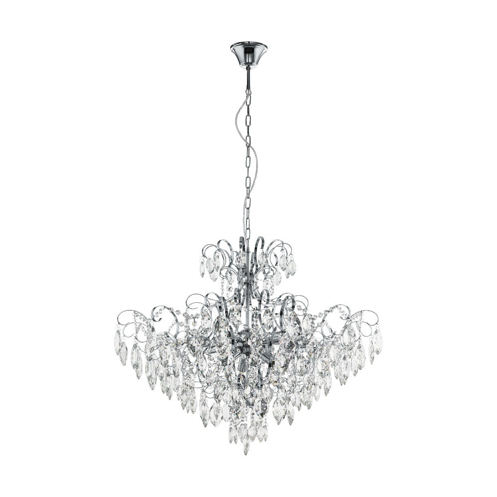 Buy Ceiling Crystals Australia Fenoullet 9 Light Crystal Pendant Chrome - 39524