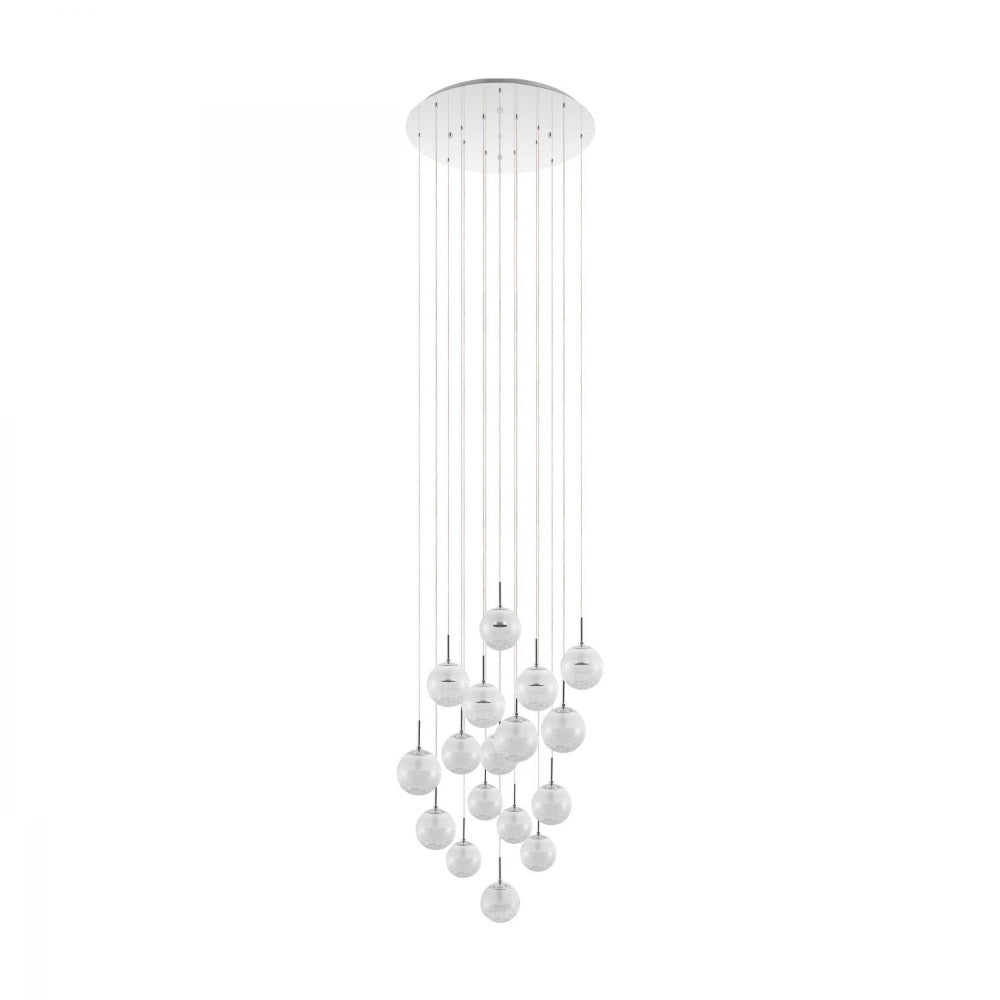 Buy Cluster Pendants Australia Montefio 17 LED Pendant Chrome & Clear, Crystal - 39547