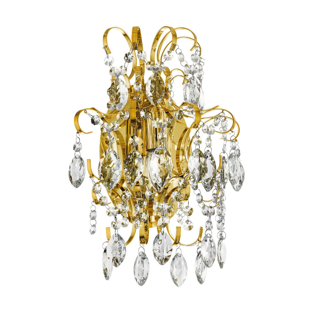 Buy Wall Sconce Australia Fenoullet 1 Light Crystal Wall Light Brass - 39604