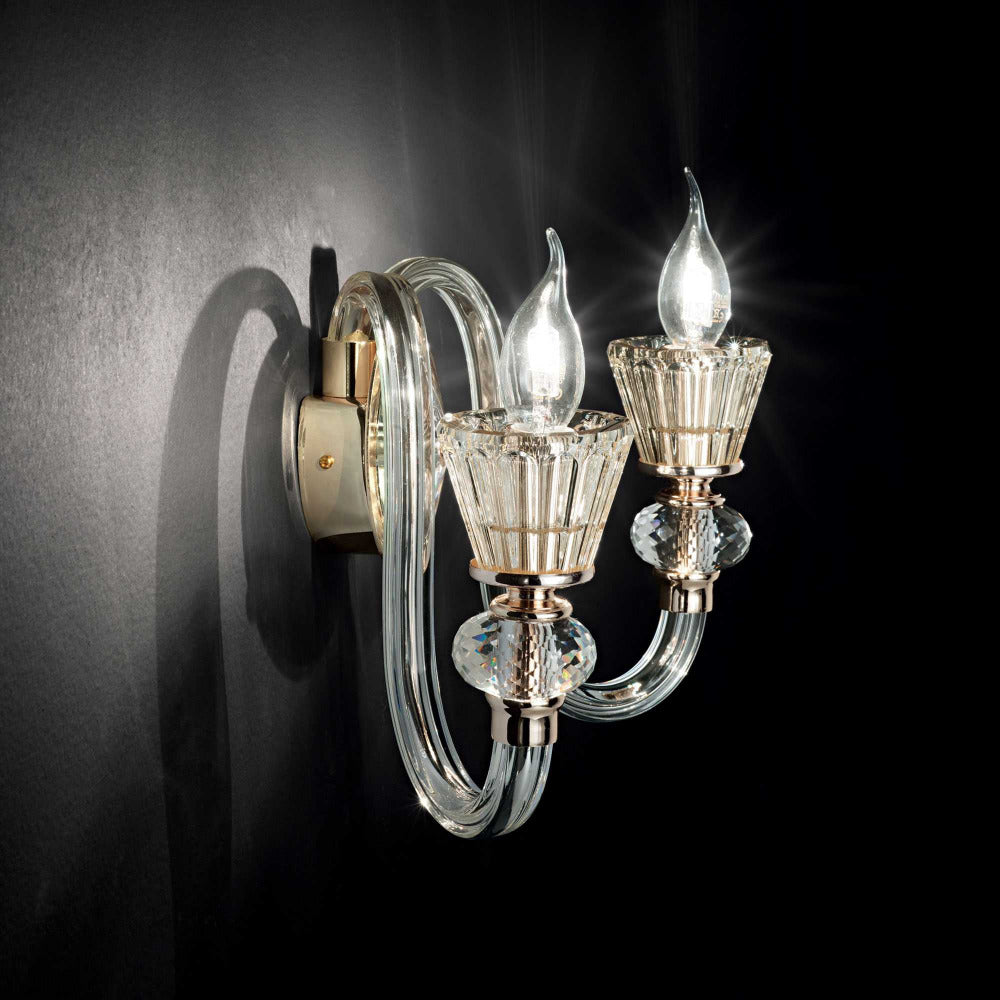 Buy Bathroom Vanity Lights Australia Strauss Ap2 Bathroom Vanity 2 Lights Gold Metal / Glass - 140599