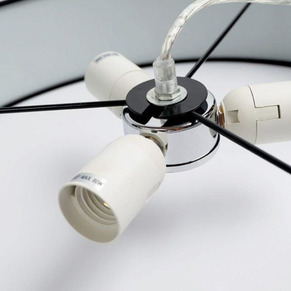 Buy Pendant Lights Australia Mara Drum Pendant Light with Black Shade - LL002PL018B