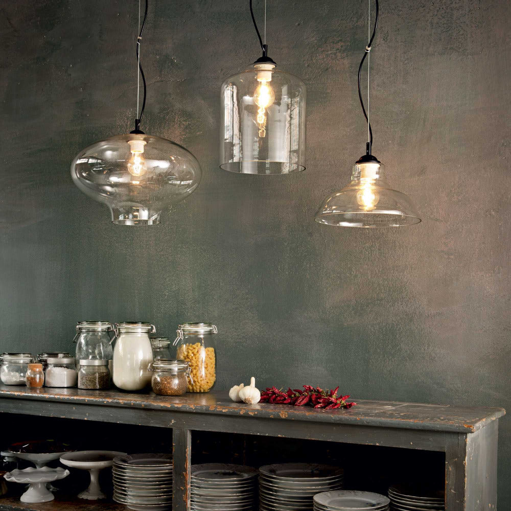 Buy Pendant Lights Australia Bistro' Sp1 Plate Pendant Light Glass - 1123