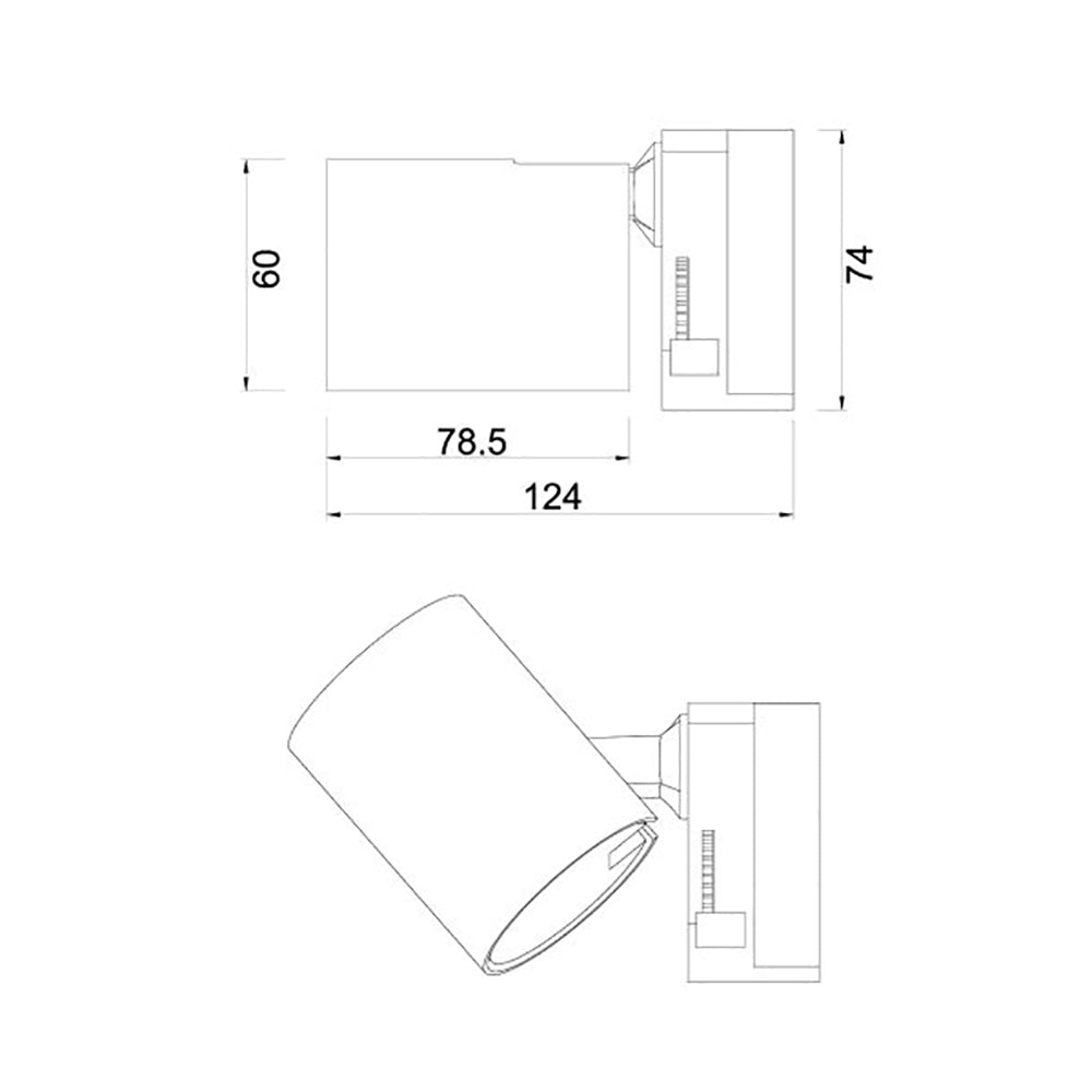 Buy Single Circuit Track Heads Australia 3 Wire 1 Single Circuit Track Head White Aluminium - TRKW1G002